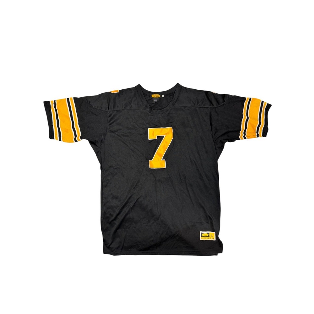 Benjamin & Jordan Pittsburgh Steelers 7 Football Jersey Mens L Black Gold NFL